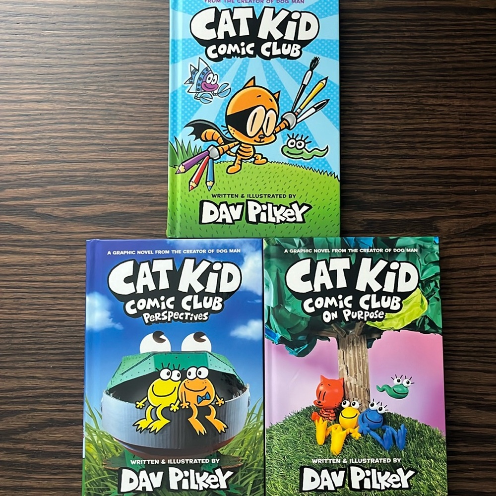 Cat Kid Comic Club graphic novels by Dav Pilkey